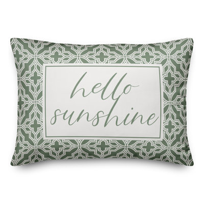 Housse de coussin rectangulaire d'extérieur Hello Sunshine Quatrefoils
