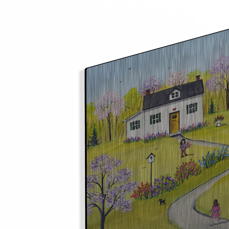 «Flower Garden» par Sharon Mark, art mural en métal, H 12 po x l 16 po
