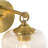 1-Light Ribbed Glass Squat Cylinder Wall Sconce