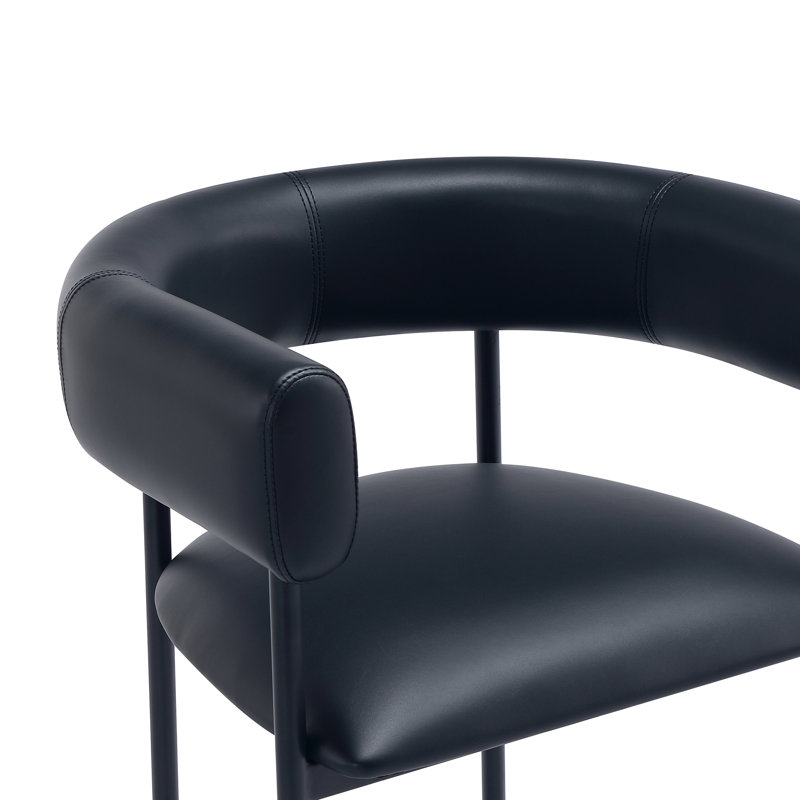 Tabouret de bar Onda, Noir, Tabouret de bar (siège d'une hauteur de 30 po)