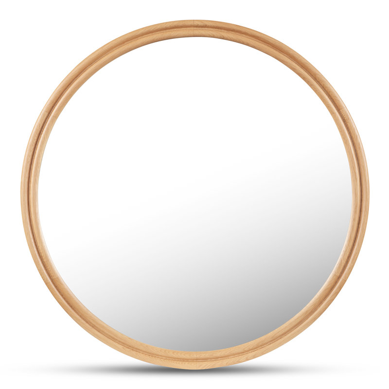 Grand miroir rond Alcott, Rond, 36 po x 36 po, Naturel