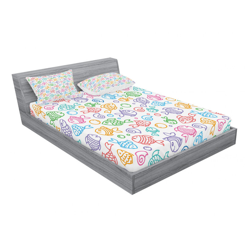 Microfiber Sheet Set, Queen Sheet Set with Fitted Sheet