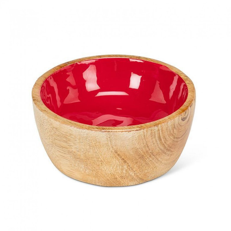 Bol décoratif intérieur rouge brillant, Red/Brown