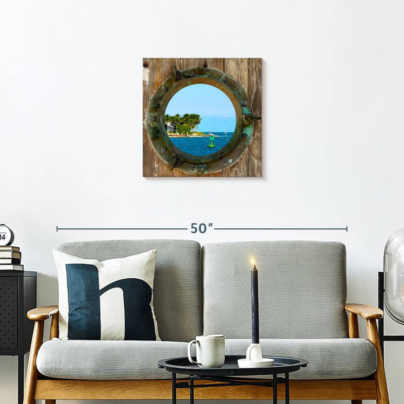 Nicci Porthole To Key West, 20" H x 20" W