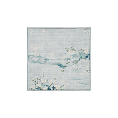 Machine Washable Blue Area Rug