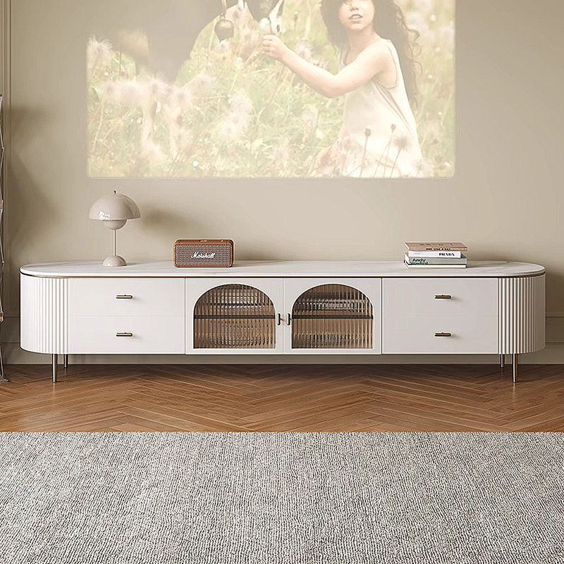 Armoire de rangement moderne et minimaliste pour meuble télé, H 19,29 po x L 77,56 po x l 14,57 po