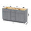 Base de meuble-lavabo double 60 po seulement-99027856