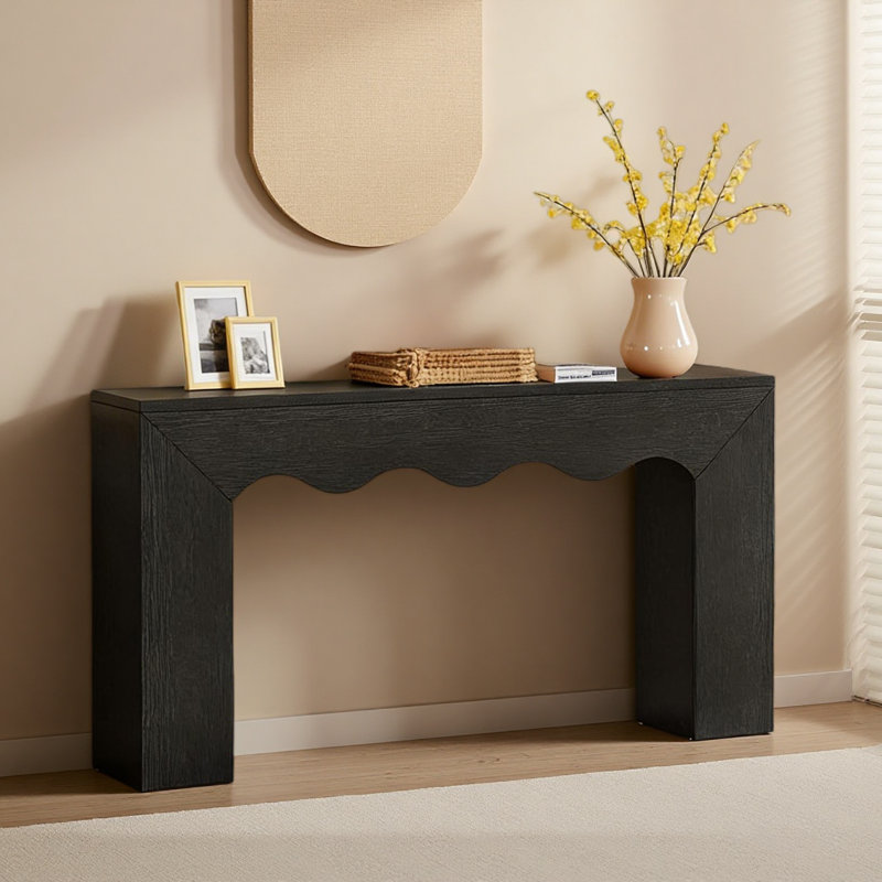 Canapé, console, table d'entrée, 32,31 po H x 63,04 po L x 11,82 po P, Noir