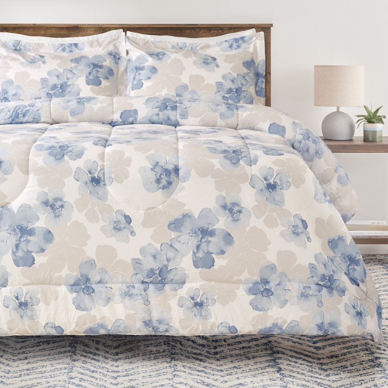 Ensemble d'édredon 3 pièces Chanasya, Édredon pour grand lit + 2 taies décoratives