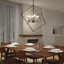 Lustre moderne Mid-Century Mercer41 Cloma, noir et or