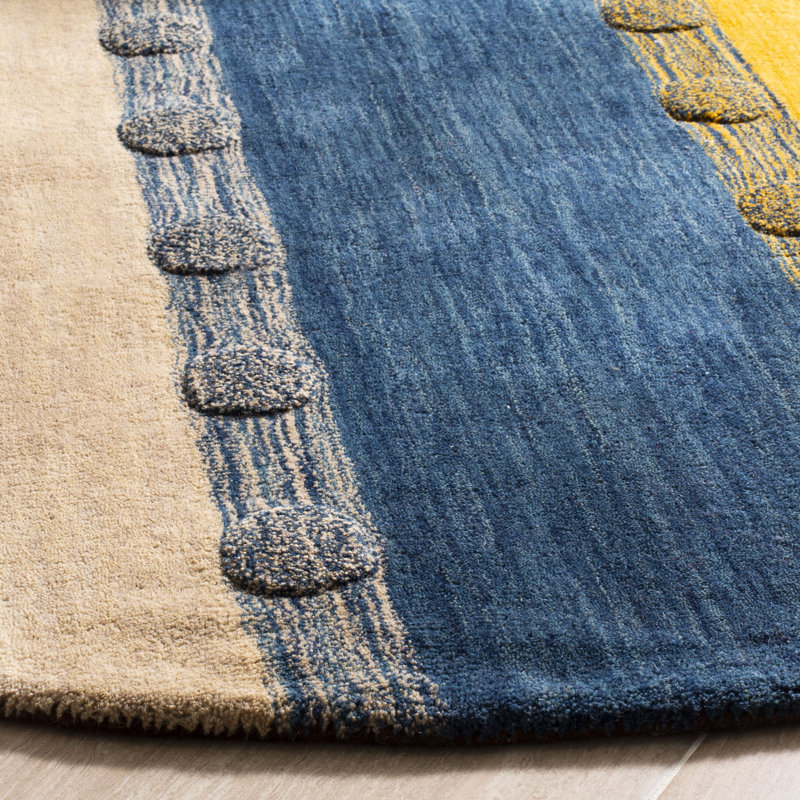 Tiernan Hand Loomed Wool Striped Rug, Rectangle 4' x 6'
