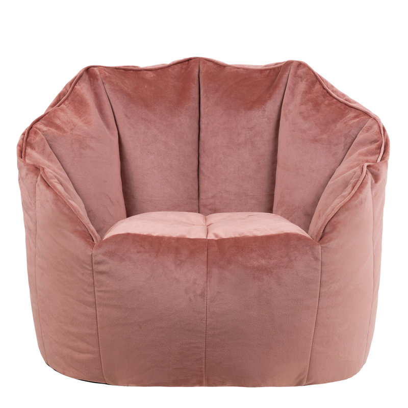 Sirena Velvet Bean Bag Chair, Dusk Pink
