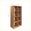Organisateur de rangement à 8 cubes avec tablettes ouvertes à l'arrière, bibliothèque moderne noyer brun pour bureau personnel | Panneau de fibres à densité moyenne et amp; Panneau de particules-1980376865