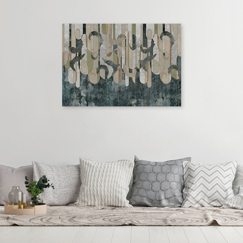 Boho Plants Abstract - No Frame Print on Canvas