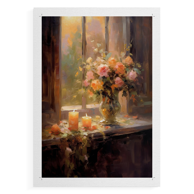 FLORAL Series DCCLV III - Impression sur toile seulement - NON CADRE, H 18 po x l 12 po