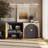 Corbey 64.8" Fluted Buffet Cabinet Symmetrical Arc Accent Sideboard Large Console Table-1717070735
