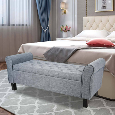 Upholstered Storage Bench End of Bed by House of Hampton