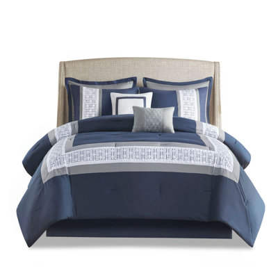 8 Piece Embroidered Comforter Set