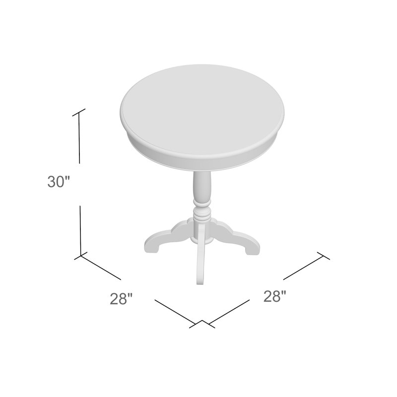 Plimpton Solid Wood End Table, Whitewash