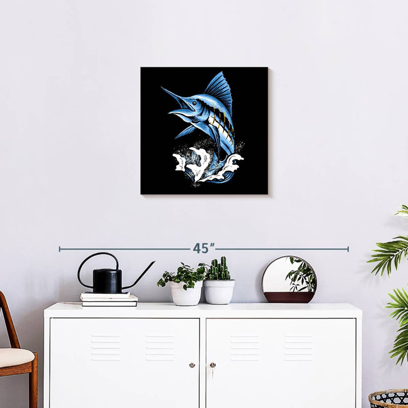 Brampt Jumping Marlin Fish, 20'' H x 20'' W