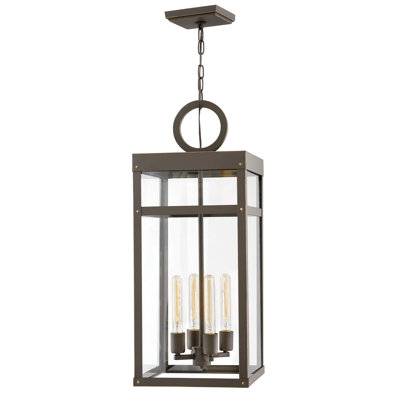Porter 4 -Bulb 31.3" H Outdoor Hanging lantern By Lisa McDennon