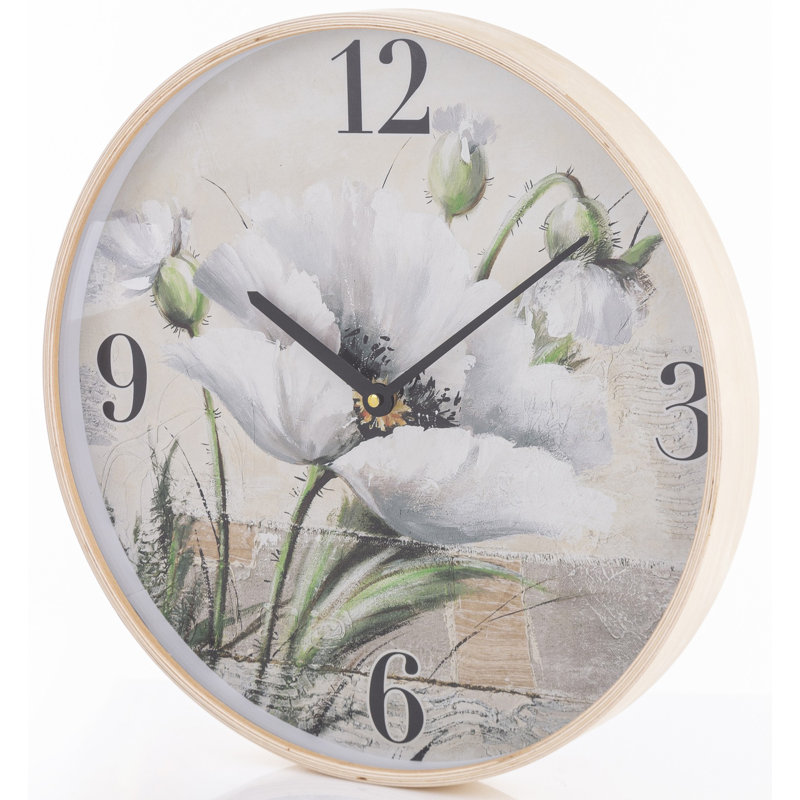 Alsiha Manufactured Wood Wall Clock