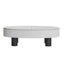 Table basse avec table basse avec plateau en faux marbre, table basse moderne Mid-Century avec tiroir caché et tiroir cannelé avec espace de rangement