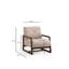 Fauteuil à oreilles élégant, tissu beige, 31,5 po x 26,4 po x 30,3 po | Structure en bois de hêtre et en bois aggloméré | 100% polyester, nettoyage à sec | Coussin en mousse et plumes gris doux | Pieds en bois de noyer | Parfait pour le salon et le bureau-1523359178-1523524226