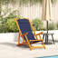 Folding Beach Chair With Armrests Acacia Wood & PVC-coated polyester-243835046
