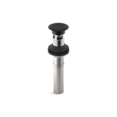 Kallista Foundations Matte Black European Soft Touch Drain