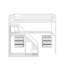 Lit mezzanine double avec tiroirs, bureau et bande lumineuse-2055246847