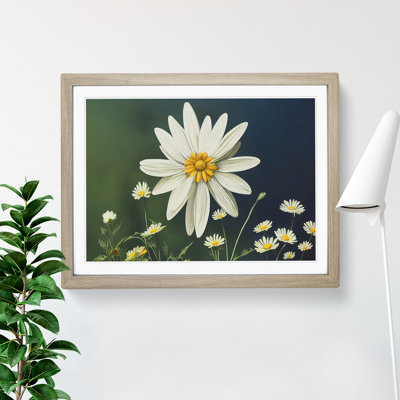 Sparkling Daisy Flowers - Framed Print