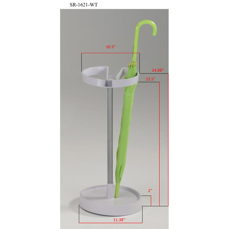 Couto Umbrella Stand Rack, Free Standing Umbrella Holder, White