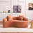 Boneless Full Sponge Chenille Curved Compression Double Sofa-68344742