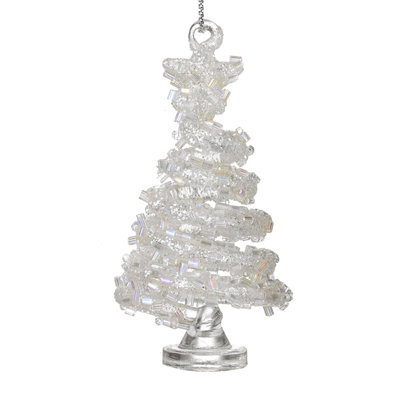 8cm Glass Holiday Shaped Ornament