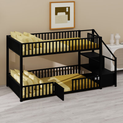 Bunk Bed with Storage Stair, Great for Small Bedrooms and Guest Rooms