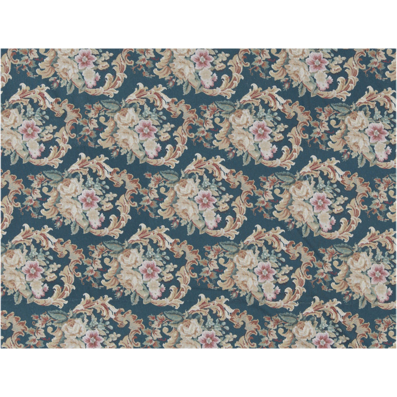 Needlepoint Wool Floral Area Rug
