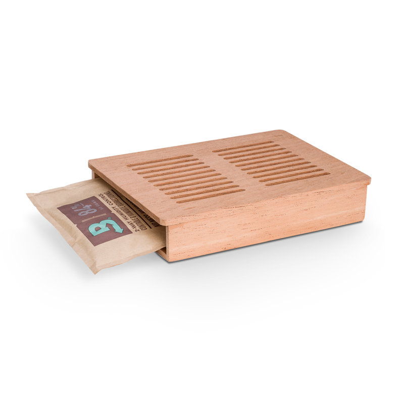 Stainless Steel and Cedar 500 Count Electric Humidor with Humidifier
