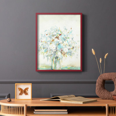 Textured Bouquet Framed Print - Solid Wood