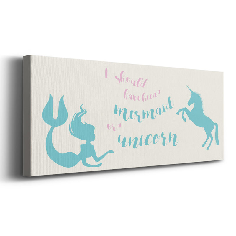 «Mermaid Unicorn», reproduction sur toile tendue, H 24 po x l 60 po x P 1,5 po