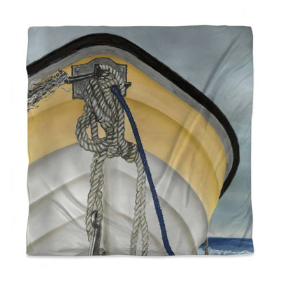 Yellow Marine Queen Duvet Cover | Boat Home Decor Bedding