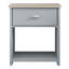Zack Farmhouse 1 Drawer Bedside Cabinet