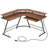 Mamurjon L-Shaped Metal Base Computer Desk with Power Outlet-1300999307