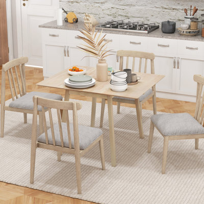 Olujimi 110cm Solid Wood Rectangular Folding Table