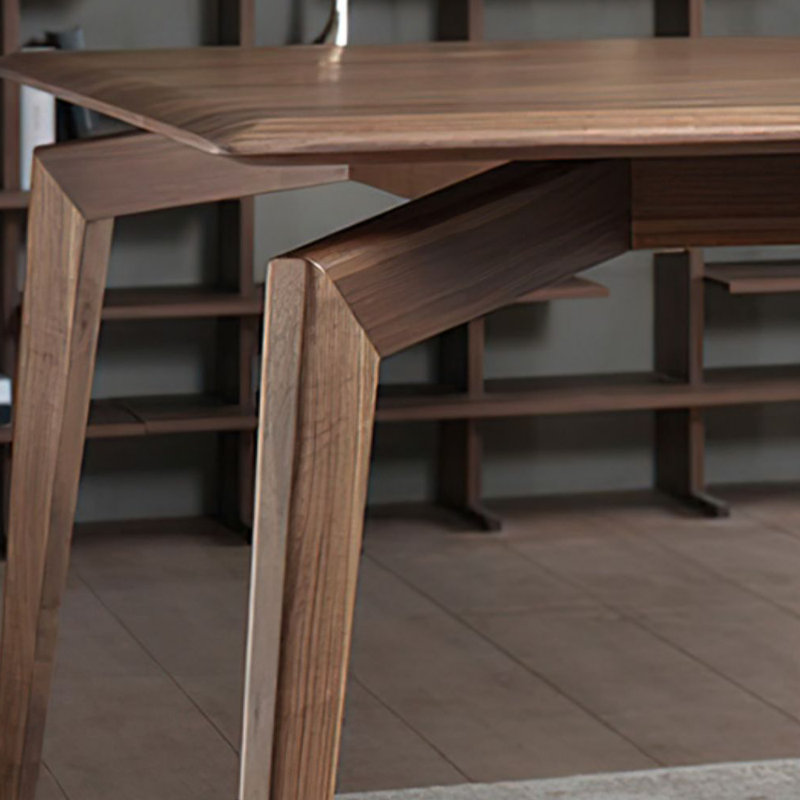 Ensemble de table de salle à manger rectangulaire en noyer, H 29,9 po x L 63 po x l 31,5 po