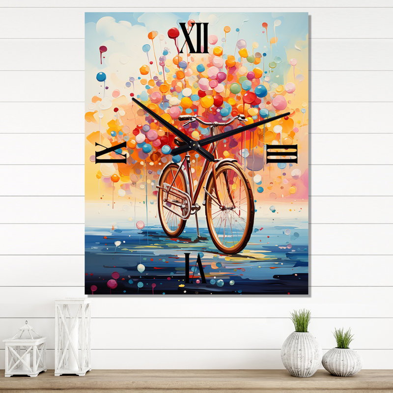 Ilja - Horloge murale vélo, H 28 po x l 12 po x P 1 po