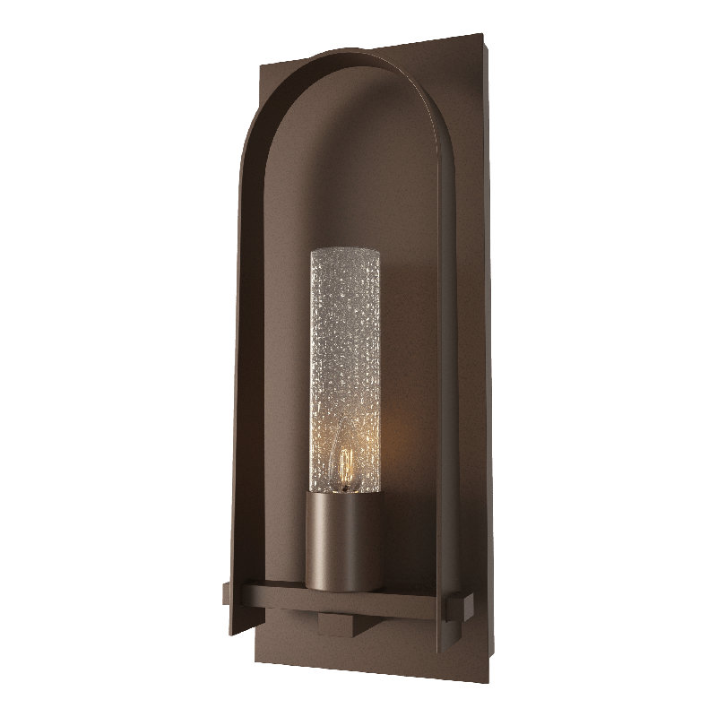 Triomphe Aluminum Wall Light, Coastal Bronze, Seeded Clear, 27.2" H x 10.7" W x 5.2" D