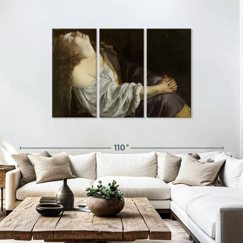 Adella Mary Magdalene en extase 1611, H 48 po x l 74 po