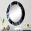 Vagues de marbre noir et blanc - miroir mural moderne-1435008428