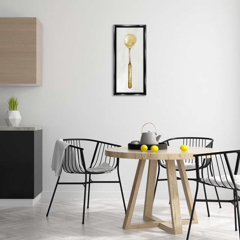  «Rustic Kitchen Utensil», art mural encadré flottant par Nan, H 25 po x l 11 po, Cadre flottant noir de jais